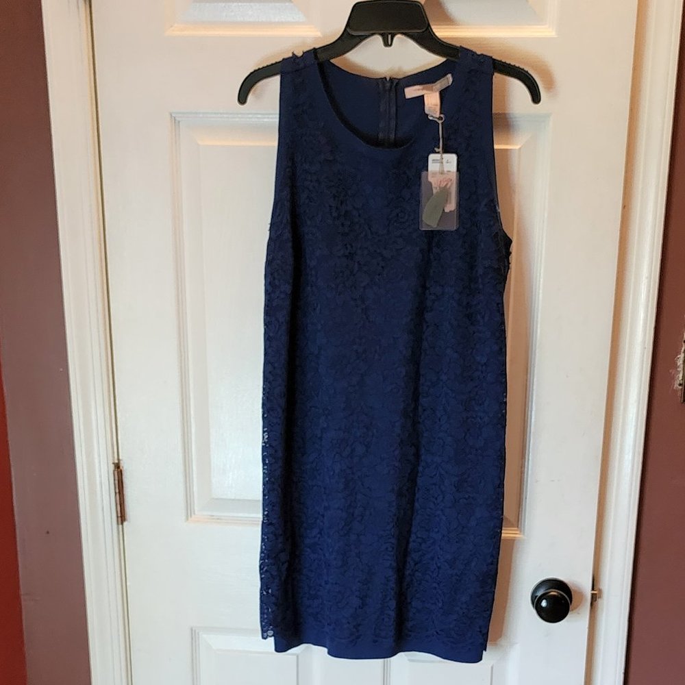Forever 21 navy blue Lace sleeveless short dress-super pretty